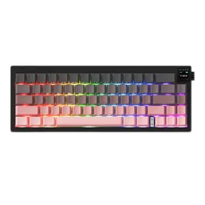 AJAZZ AK650 Dream weaving switch Bluetooth three-mode customized wireless mechanical keyboard game Gasket with screen knob e-sports 5000mah