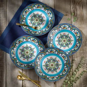 Zanzibar Stoneware Boho Dinner Plates Oven Safe Dinner Plates Set