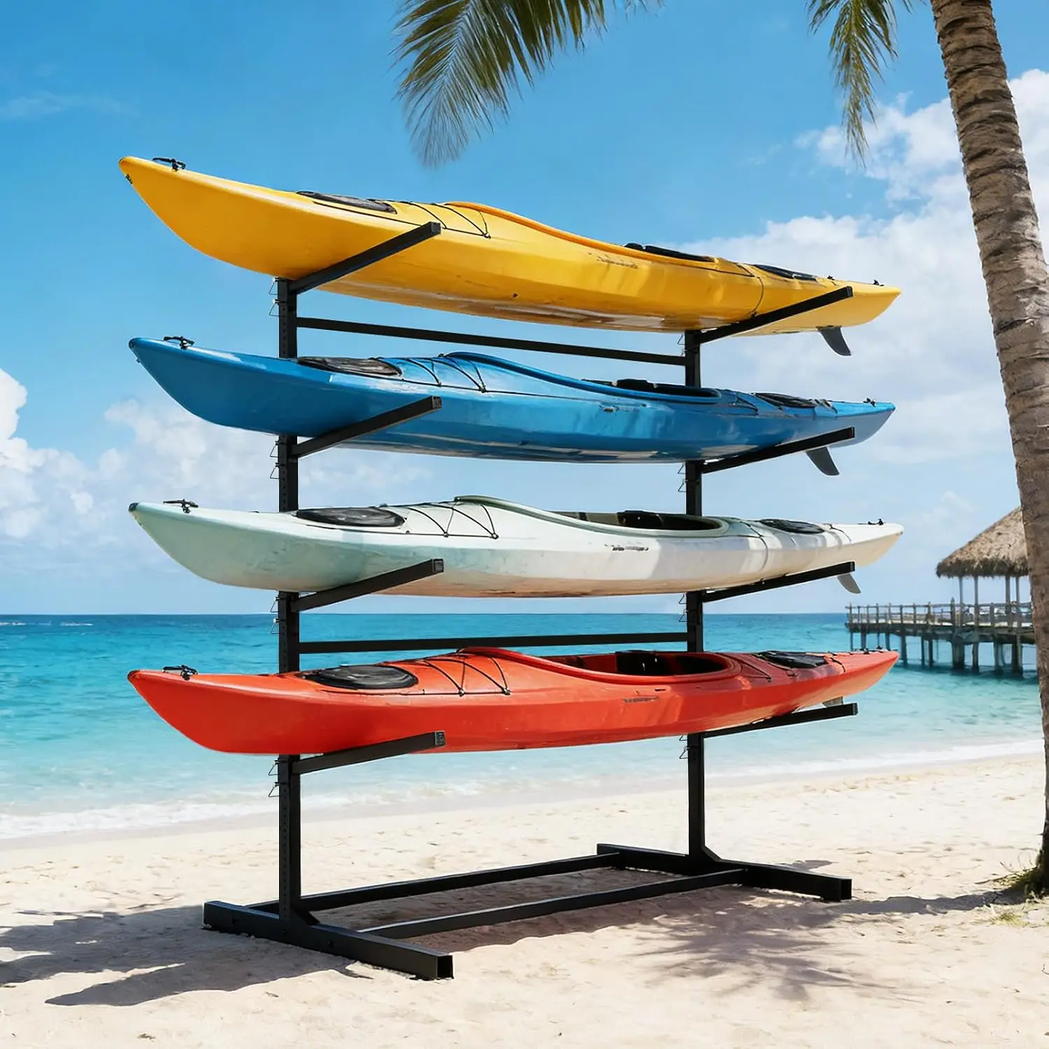 Kayak Storage Rack, Heavy Duty Kayak Rack, Kayak Holder for Garage Dock Shed, Indoor Outdoor Storage, Adjustable Kayak Stand for Kayak, SUP, Canoe, Paddle Board tiktokshopbacktoschool