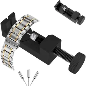 Watch Link Remover Kit Metal Watch Strap Repair Tool, Watch Band Link Adjustment Tool for Watch Pins Replacement Watch Hammer Spring Bar, Watch Resize Shortening Tool