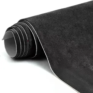 Premium Black Suede Fabric Wrap - 12x60 inch Suede Wrap for Car Interior - Self-Adhesive Microfiber and Synthetic Leather, Stretchable Interior Film for Car and Home Decor