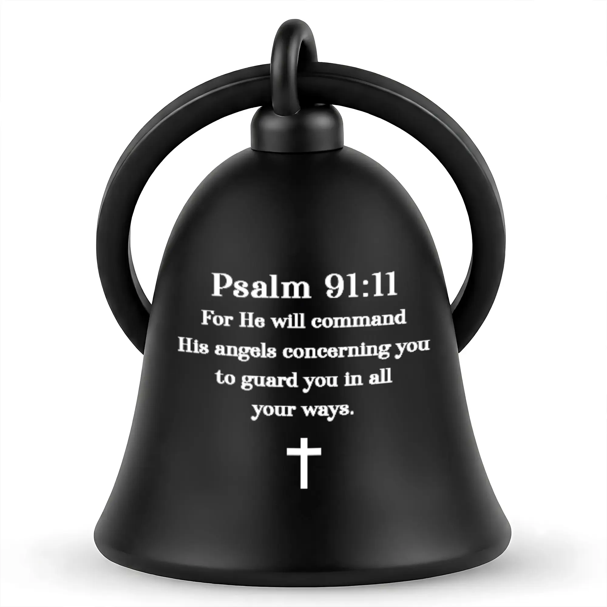 Guardian Angel Motorcycle Bell | Psalm 91:11 | Ride Safe Gift for Bikers