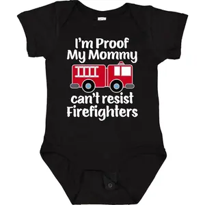 Firefighter Daddy Baby Fireman Baby Bodysuit