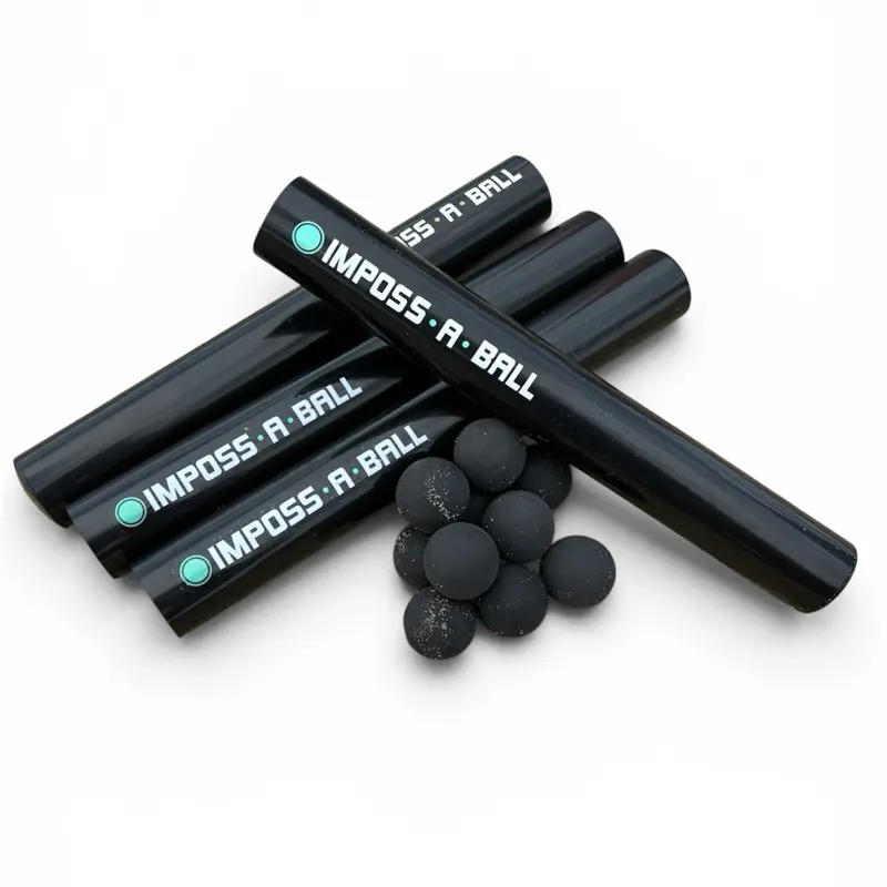 IMPOSS-A-BALL — a hand-eye coordination trainer for athletes of any sport. Bounce the ball off the tube, catch it if you can. Sounds simple. It isn’t. Built to sharpen reflexes, focus, and motor control — one catch at a time