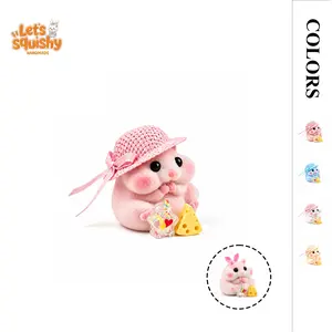 LETSSQUISHY Handmade Taba Squishy Hamster Toy, Cute Squishy Hamster Fidget Toy, Realistic Hamster Toy, Soft Silicone Mochi Furry Toy, Stress Relief Gift for Adults & Kids, Sensory Anxiety Plushie
