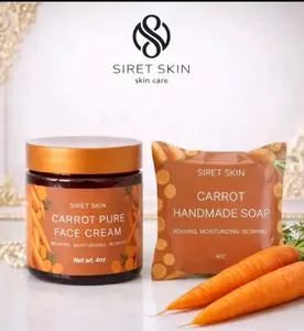 WorldcaShop USA Set Carrot 2 pcs, Siret Skin 1 face cream 4oz - 1 soap 4oz  Siret Cosmetics