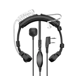 BAOFENG Walkie Talkie Air Duct Headset Throat Vibration Control Earpiece Noise Canceling Security for UV-32/UV82/UV-9R/UV-5R/UV-5R Mini/T20/17M