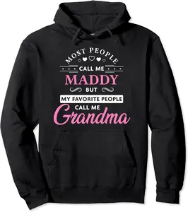 Maddy Name Gift Personalized Grandma Pullover Hoodie - Briannama Shop 72B07ZCLG7BQ
