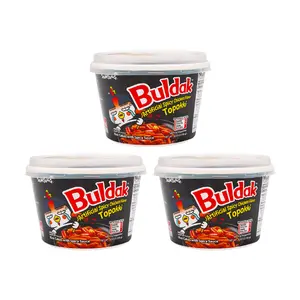 SAMYANG Buldak Hot Chicken Flavor Topokki - Spicy Fried Rice Cakes, Big Bowl, 6.52oz【Trending on TikTok】【Value Pack】