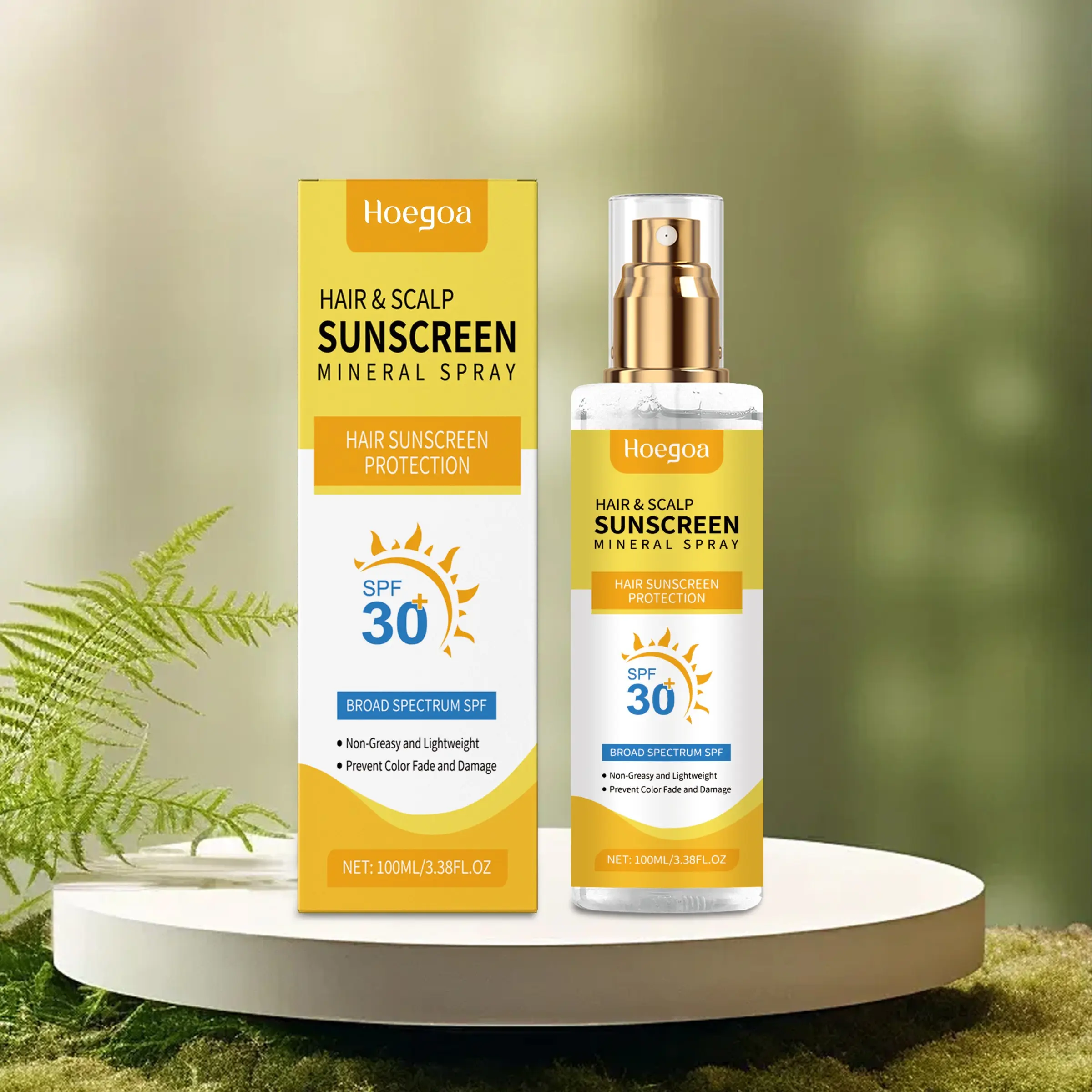 Scalp Protection Spray, Summer Outdoor Moisturizing Hydrating SPF, Body Skin Refreshing Barrier Protective Cream, Essential Haircare Product, Lightweight UV Moisturize Hydrate Moisture, Hair Moisturizing Treatment, Hair Care Hydration