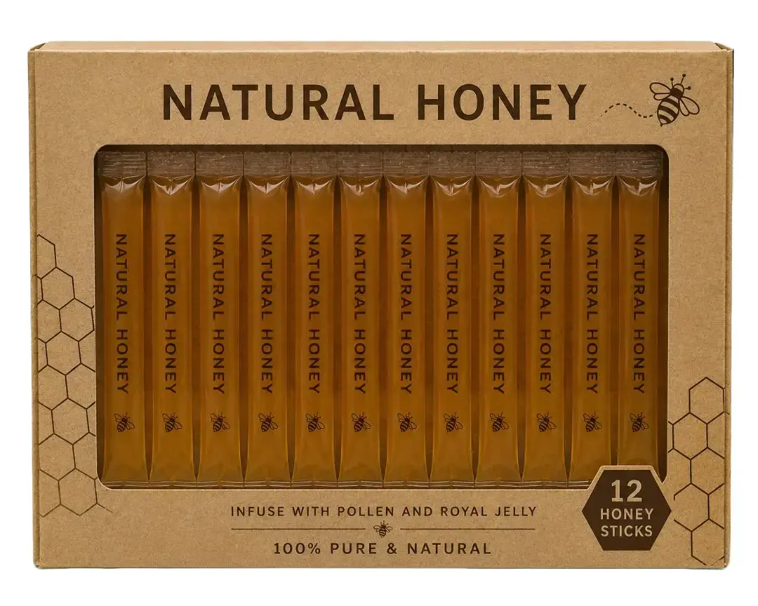Golden Hive Honey Sticks - 12 Pack
