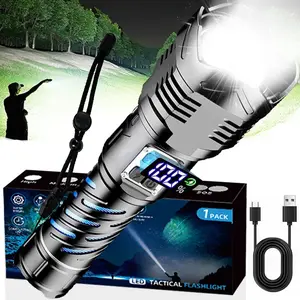 High-Brightness Portable Flashlight, Long-Range Tactical LED Light, Adjustable Dual Switch, 5 Modes, Rechargeable with Battery Included