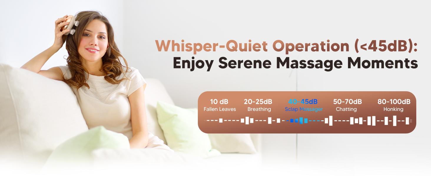 Electric Head Massager Portable Comfort Massager for Stress Relief with 8 Removable Massage Claws Waterproof Rechargeable