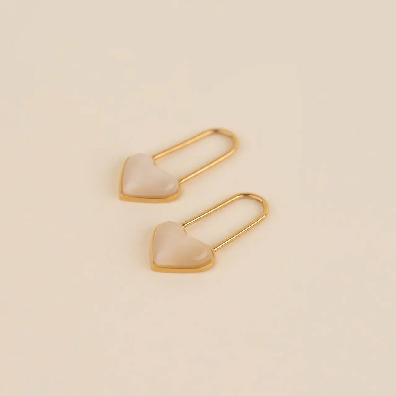 Paperclip Heart Huggie Hoop Charms Paperclip Heart Huggie Hoop Charms