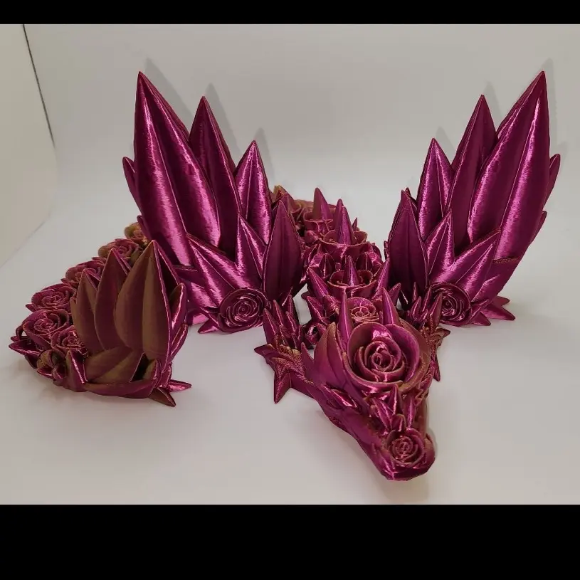Large Baby Rosewing Dragon Statue & Figurine for Home Decor, Made to Order with High Quality Materials, Great for Gifts for Kids and Adults
