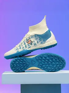 1 Pair of Unisex High-top Football Boots: Anti-slip, Wear-resistant, Lightweight & Snug Fit, High-Elastic Fly-Knit Upper + Rubber Studded Grip Outsole + Dynamic Athletic Style, Ideal for Football Training and Matches for Men and Women