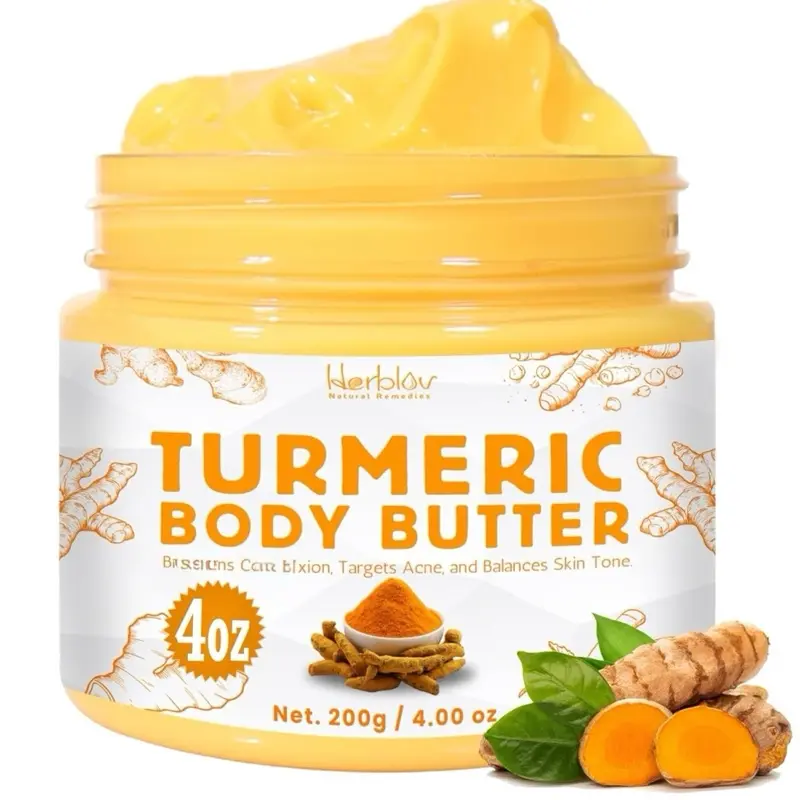 Turmeric Face Cream – All Natural Skin Turmeric Whipped Body Butter for Hyperpigmentation – Turmeric Skincare Cleanses