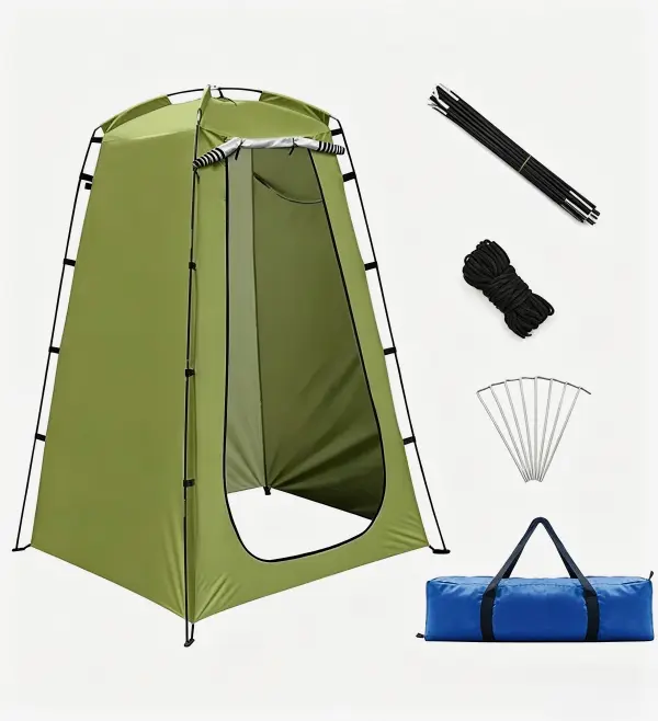 Camping Shower Tent - Foldable Portable Shelter, 6FT Waterproof All Weather Canopy Tent, 120x180cm Lightweight Windproof Changing Room for Camping, Beach, Windproof Tent