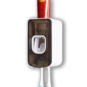 Toothbrush Holder & Toothpaste Dispenser - Wall Mounted for Bathrooms - Perfect Bathroom Home Essentials