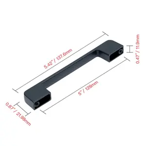 212 MAIN Vintage Style Die-Cast Zinc Marino Cabinet Drop Handle Pulls - 5.0" Center-to-Center, Hand-Finished Matt Black Door Hardware, 25-Pack for Cabinets, Drawers