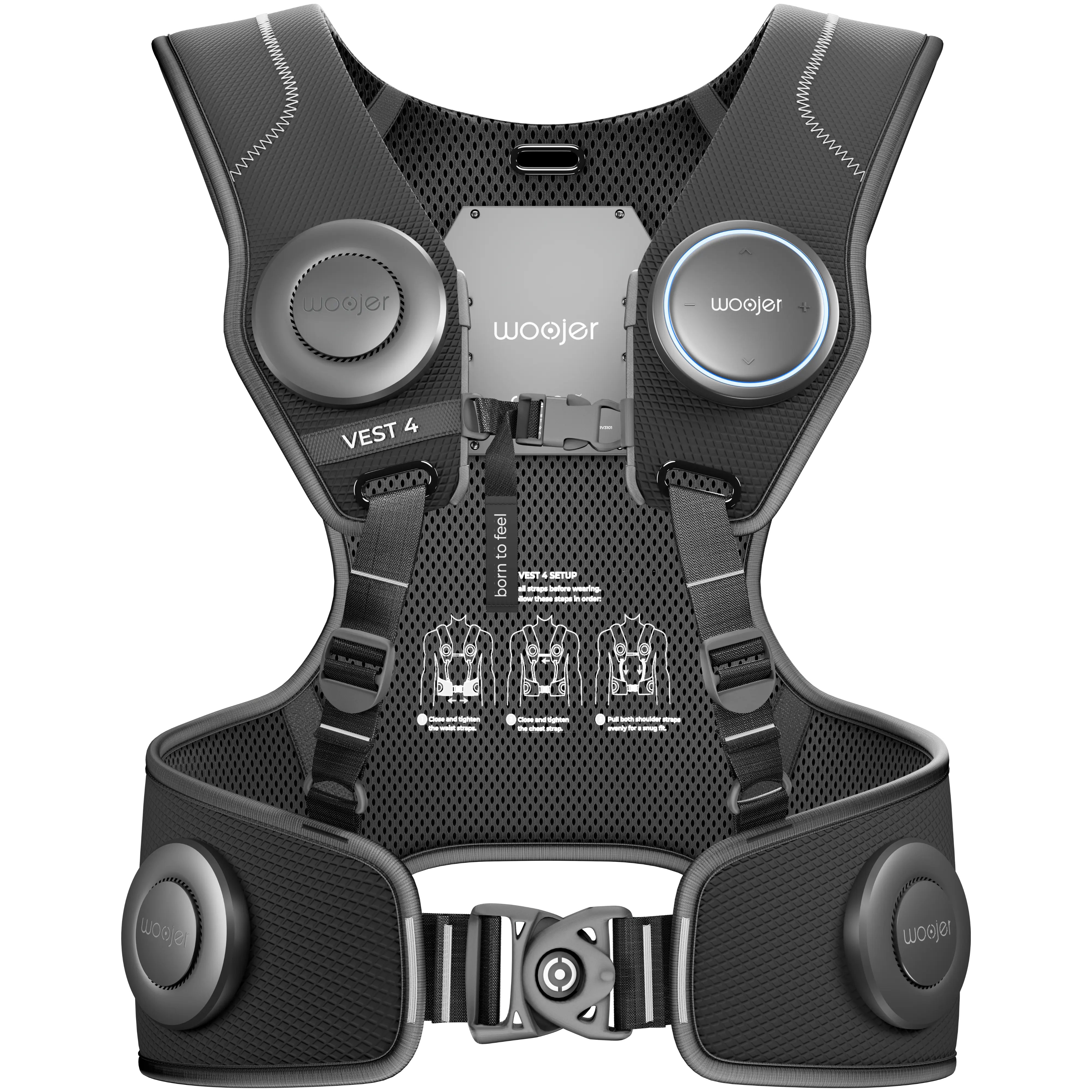 Woojer High-Fidelity Haptic Vest 4 - for VR, Games, Music, Movies, and Wellness