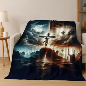 26 Style Faith Virgin Mary Jesus Blessed Flannel Blanket,Cozy Soft Throw Blanket for Home Bedroom Bed Sofa Picnic Cover Gift Kid---Warm Haven Textiles