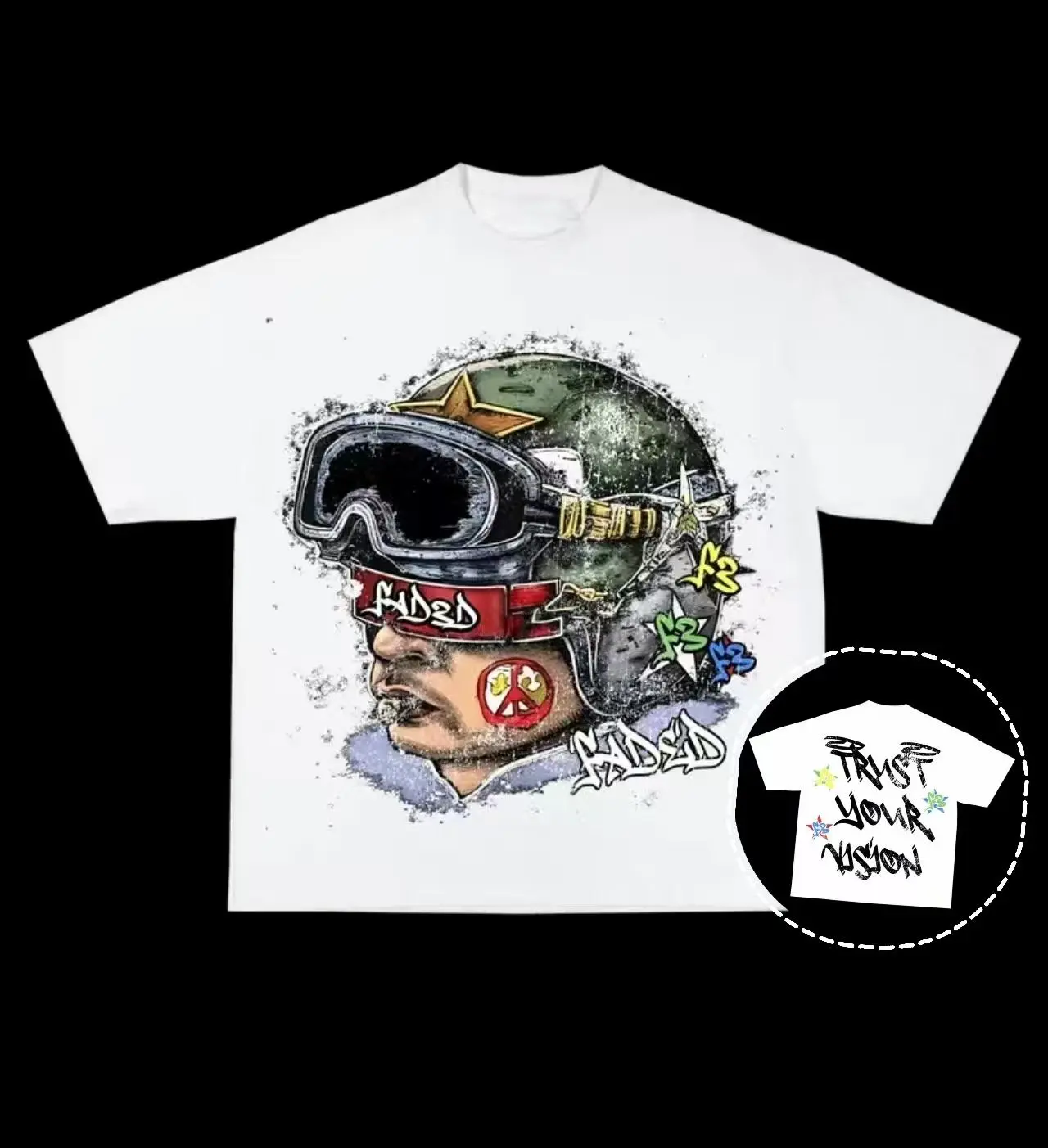 TRUST YOUR VISION y2k graphic tee classic menswear dad joke apparel Retro Nutcracker Christmas Tree T-Shirt