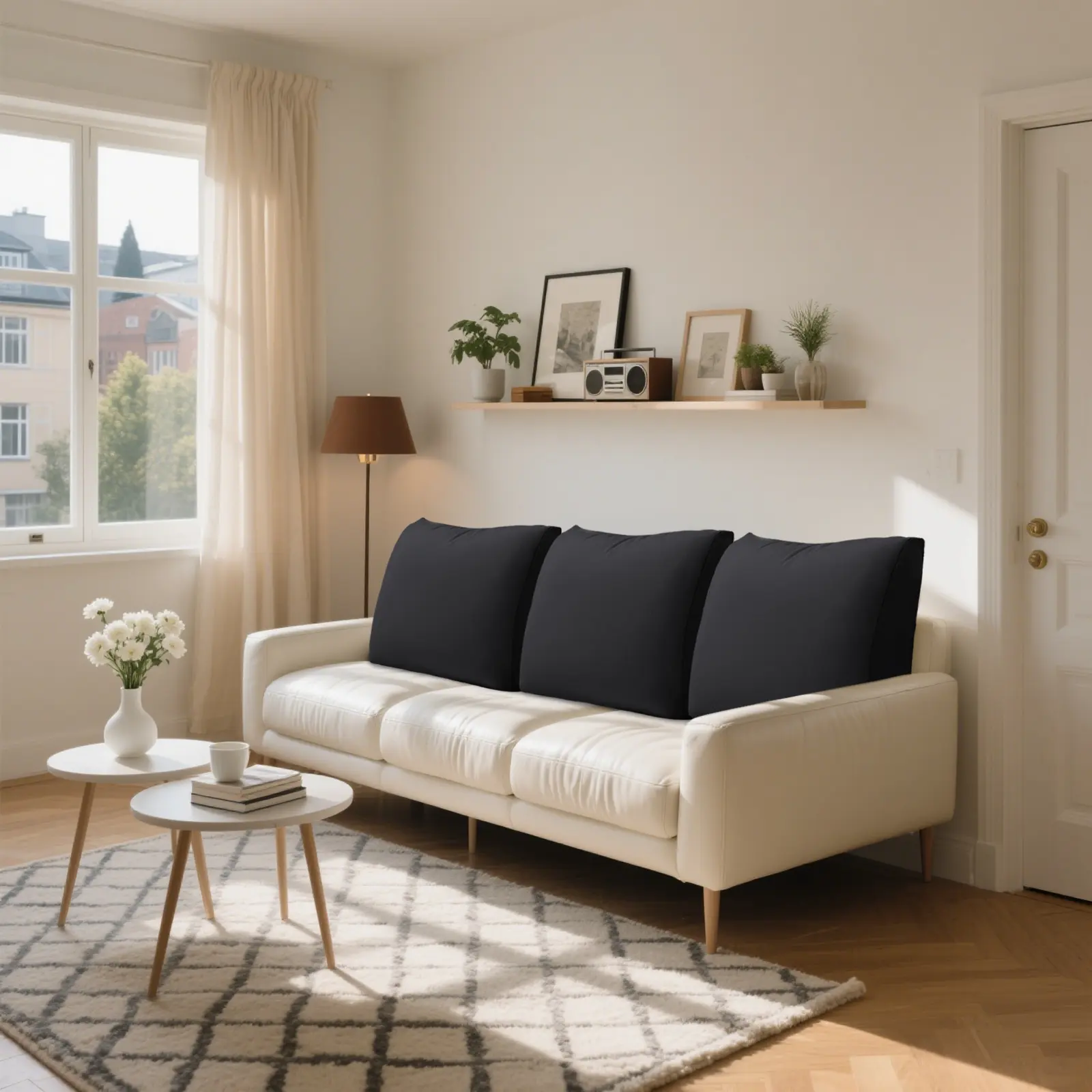 Cozy Velvet Sofa Pillow, Multi-Use Back Support Cushion for Couch, Durable Plush Fabric Pillow for Living Room & Family Room