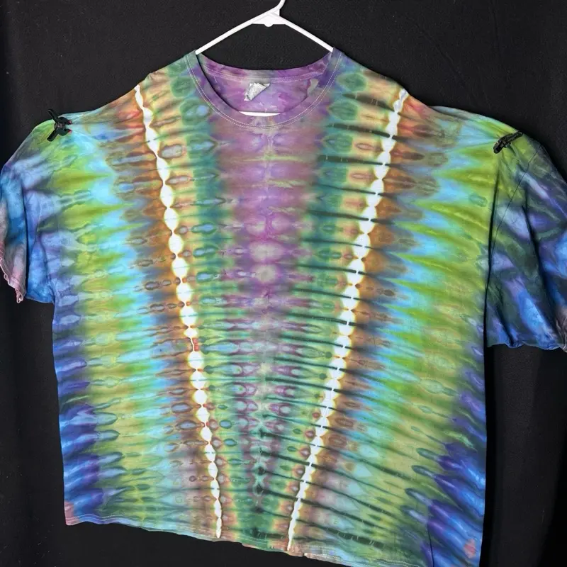 SIZE 6X Handmade ice tye dye mandala t shirt 100% cotton