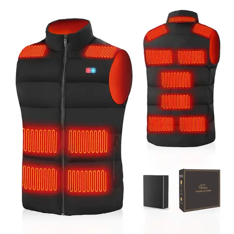 2026 Rrtizan Unisex Collarless Heated Vest - Carbon Fiber Heating, Lightweight, Battery-Included, Designer Mens Waistcoat/Gilet, Ideal for Winter Outdoor Use, Valentine's/Christmas Gift (0085/0086)