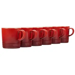 Le Creuset Stoneware Set of 6 London Mugs, 12 oz. Each
