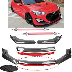 Front Bumper Lip Splitter Spoiler Body Kit Carbon Fiber Rods For Hyundai Genesis