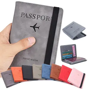 Passport Holder Wallet, PU Leather Passport Wallet for Men and Women, RFID Blocking Wallet, Multi-Function Travel Document Holder