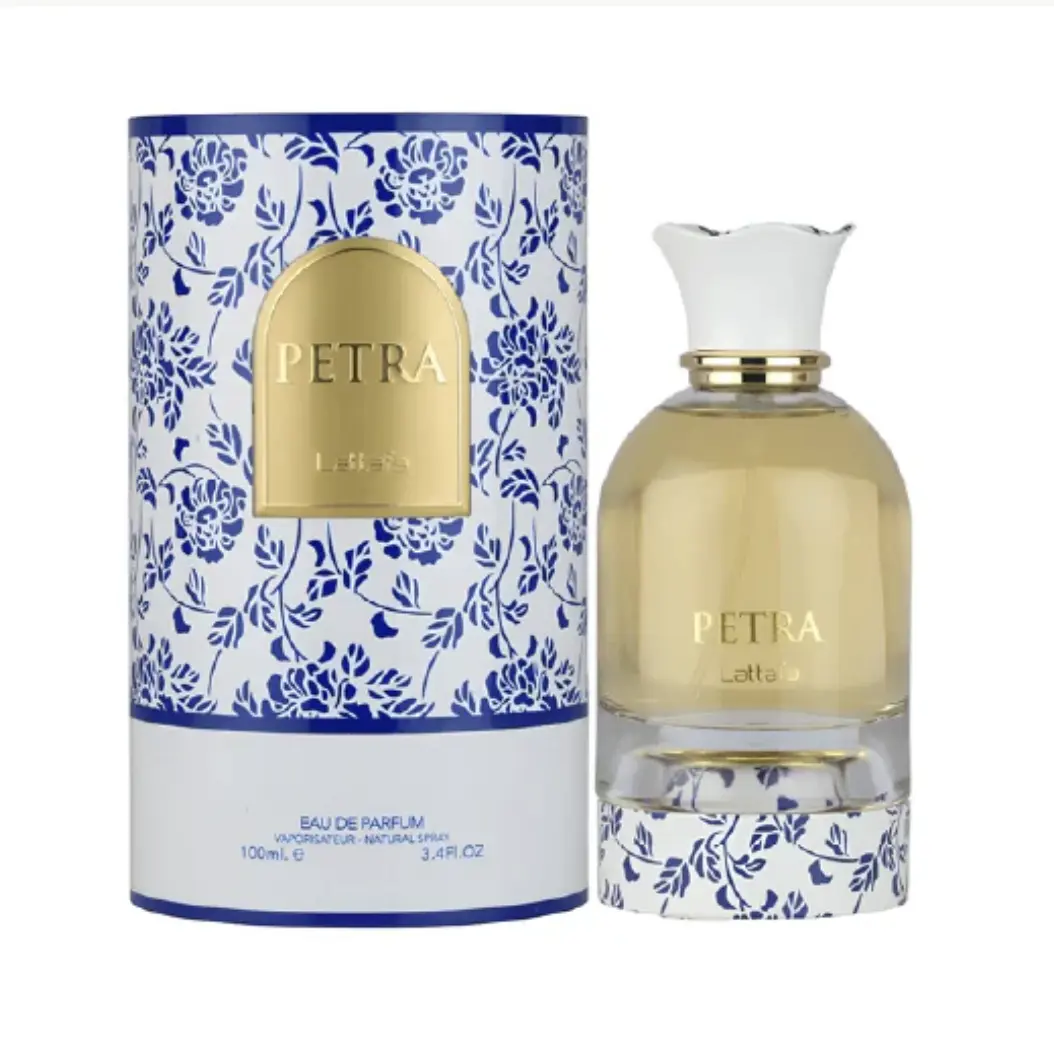 Lattafa Petra EDP Perfume Regular Edition 3.4oz 100ml - Captivating Scent with Plum Rum Top Notes & Tuberose Coconut Heart Notes Floral Fruity Fragrance Highly Scented