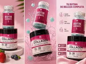 NHAIR Biotin and Collagen Dietary Supplement - Beauty, Healthcare Hair Oil Treatment for Skin, Nails