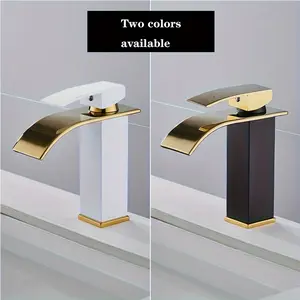 Waterfall Faucet, Modern Design Kitchen Faucet, Hot & Cold Water Faucet, Suitable for Home Kitchen, Bathroom, Hotel, Durable Material, Practical Faucet, Bathroom Sink Faucet
