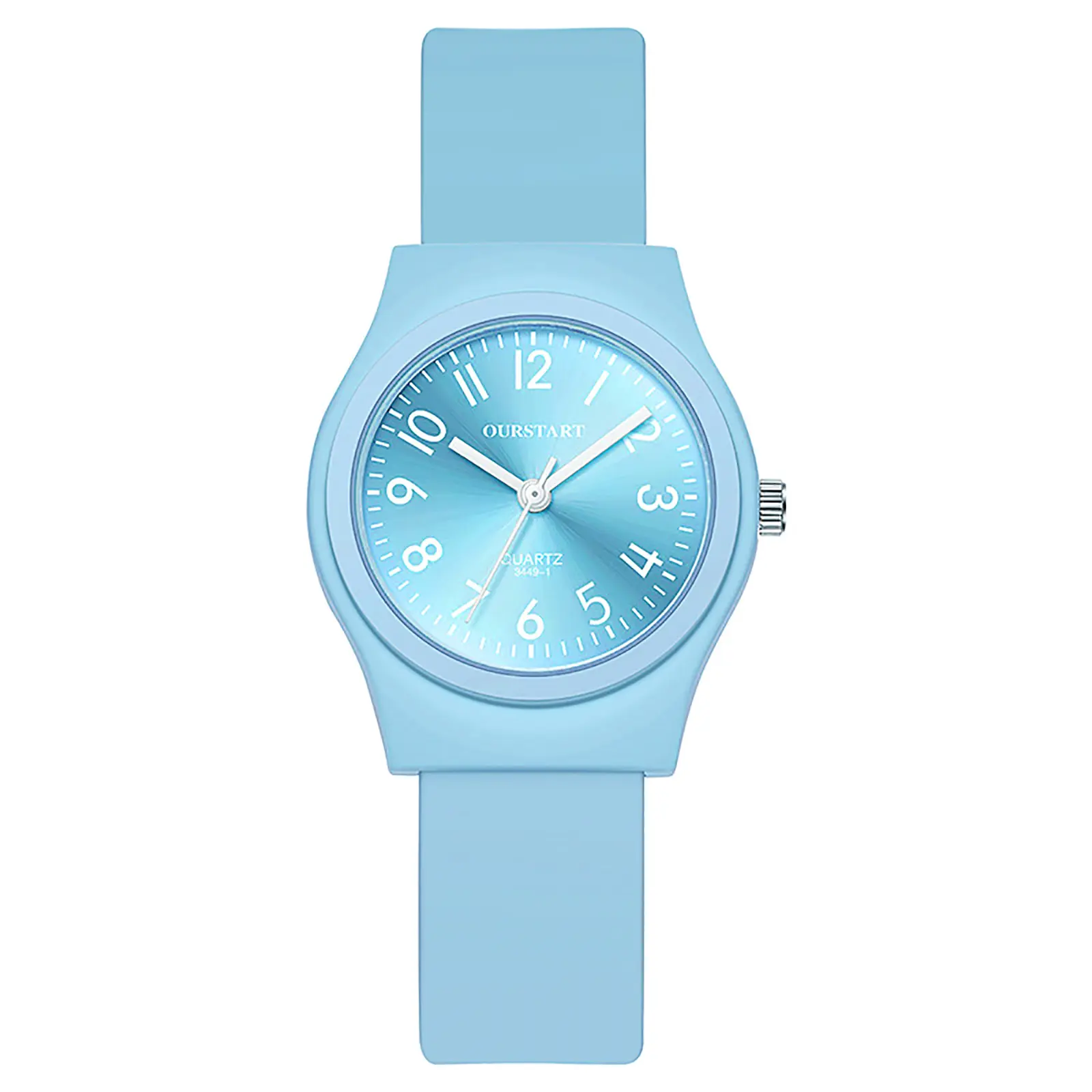OIDEA Fashion Women's Analog Quartz Watch - Colorful Jelly Silicone Strap, Adjustable, Fashionable, Bracelet-Style, Alloy, Androgynous, Hypoallergenic Casual Wristwatch for Youth Students, Fashionable Quartz Watches, Bracelet-Style Quartz Watches