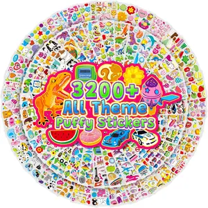 3200+ Stickers for Kids, 3D Puffy Sticker, 64 Different Sheets, Cute Animals Stickers for Boys Girls Teachers, Classroom Reward, Craft Scrapbooking, Party Gift Chengpin Made
