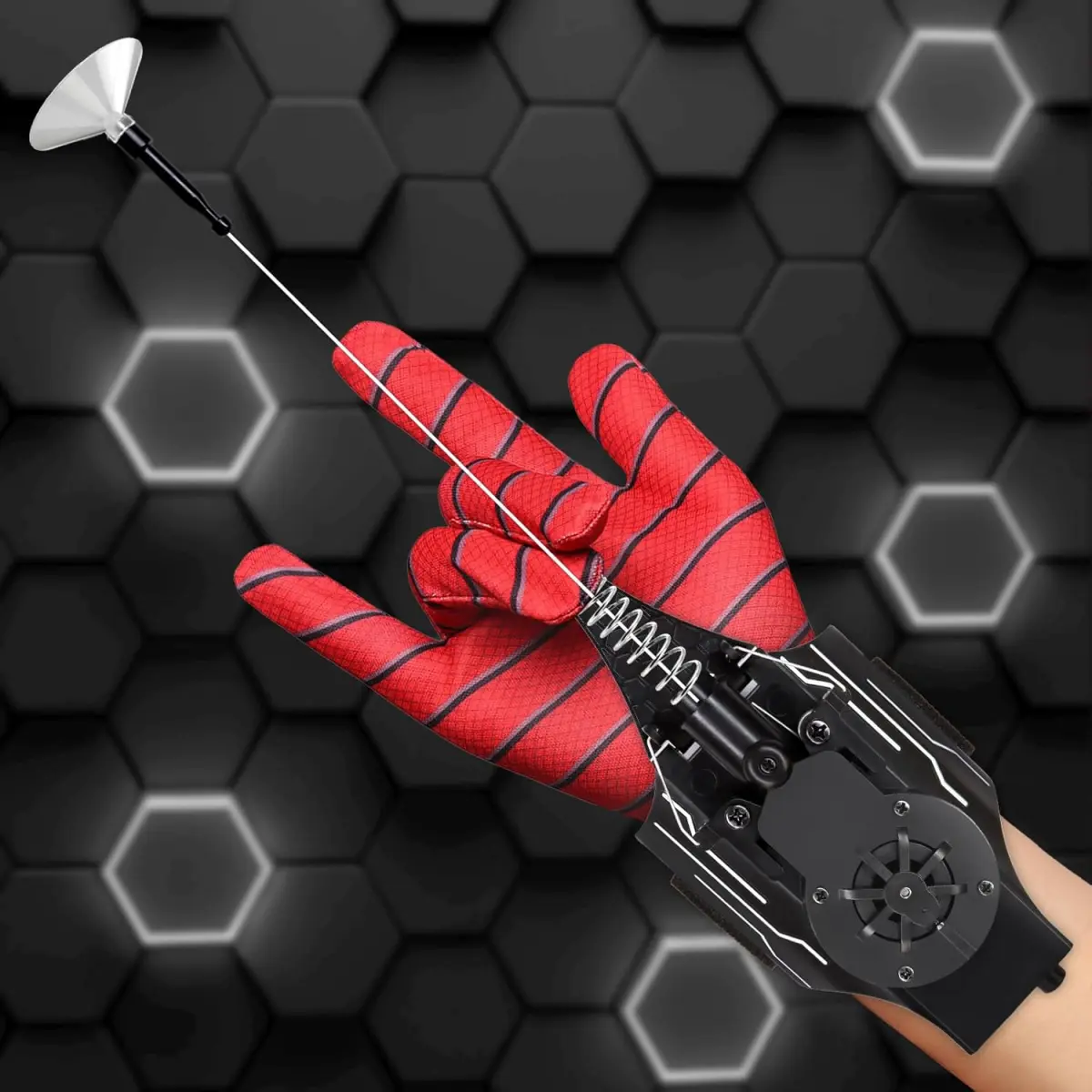 Outspark  Boutique Spider Web Shooter Toy Set 8 FT Realistic Web Launcher String for Kids Superhero Cosplay Costume Prop Indoor Outdoor Toy gift for boys and girls Ages 3-12 outdoor birthday gift safe play