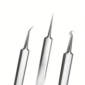 Stainless steel acne clip, acne needle, acne picking, fat picking, beauty needle, cell clip set, Nose Blackhead Removal, Stainless Acne Extractor, Pimple Tweezers