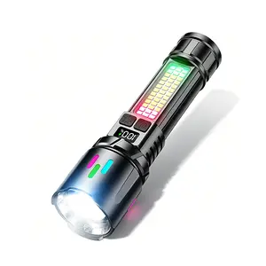 COB Adjustable Focus, Rechargeable High-Power Outdoor Standard Torch for Home Improvement Portable Lighting
