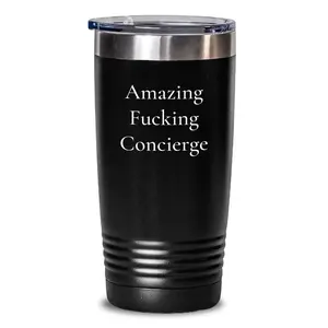 Concierge Christmas Unique Gifts from Friends and Family - 'Amazing F--king Concierge' Tumbler for Men Women Coworkers or Family Members