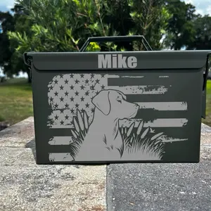 Custom Engraved Ammo Can 50 Cal – Personalized Gift for Him, Veterans, Hunters, or Collectors