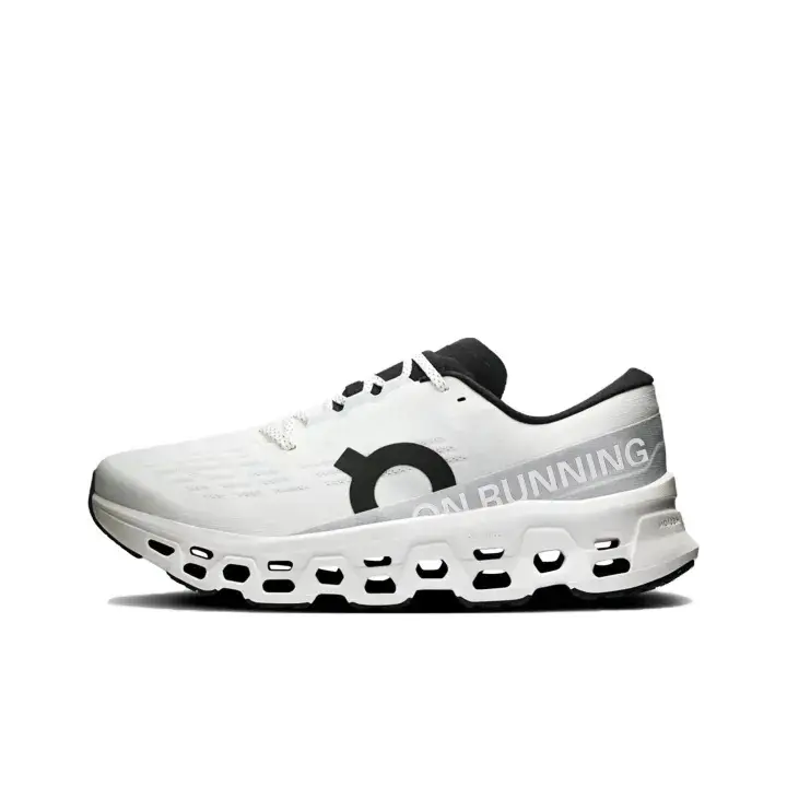brand new unopened white gray color block thick sole running shoe breathable perforated mesh upper hollow cushion midsole light weight wear resistant anti‑slip gym daily hybrid running shoe