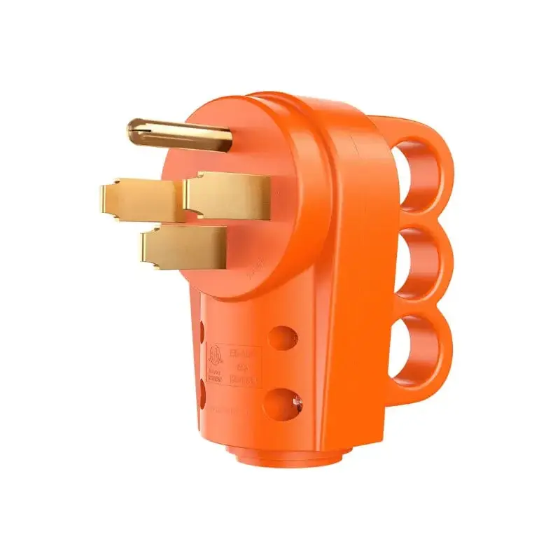 Nilight 50Amp RV Replacement Male Power Plug Adapter, US Standard Plug-In Extension for RV Electrical Compatibility, Plug-In Adapter Plugs