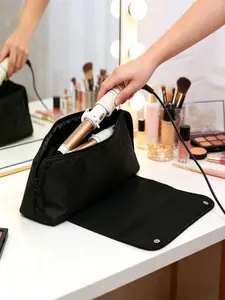 Heat-Resistant Curling Iron Storage Bag, Large Capacity Professional Hair Straightener Protector, Heat-Proof Organizer for Beauty Tools