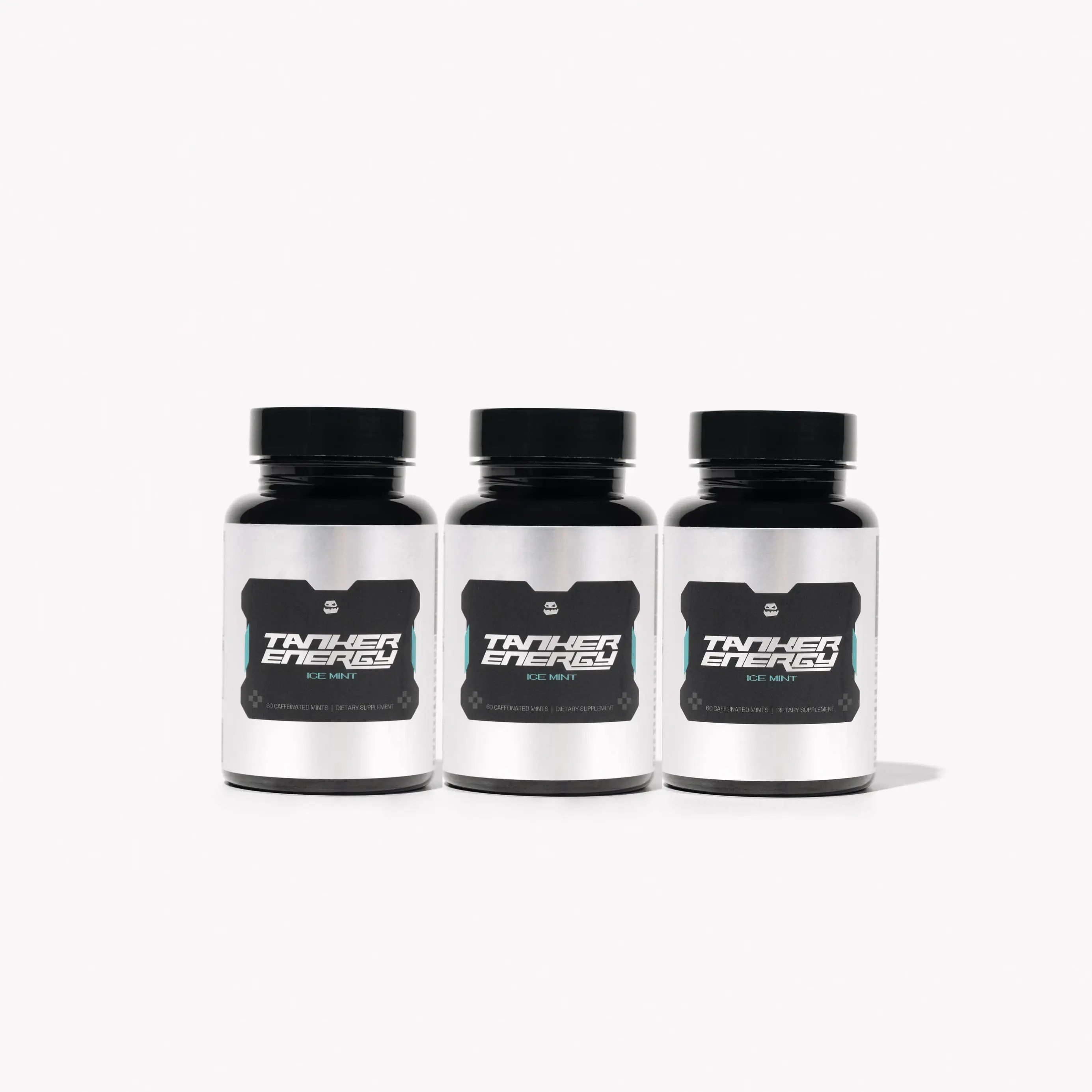 Tanker Energy (Pack of 3) — 60 mg Caffeine Mints, Ice Mint flavor, Convenient energy boost on-the-go, With natural caffeine, L-theanine, & Vitamin B12, Productivity in work, gaming, & fitness activities, Made in the USA - Healthcare, Dietary Supplement