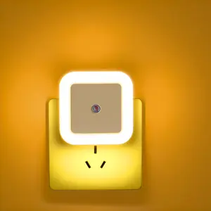 【6Pcs Plug into Wall Night Light with Auto Dusk to Dawn Sensor】Energy-Saving LED Nightlights for Bedroom, Hallway, Kitchen, Stairway, Bathroom, Under Cabinet Light