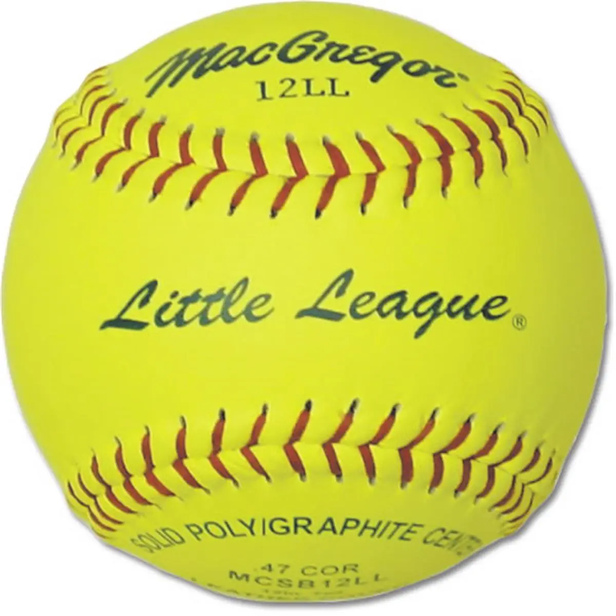 11-Inch Leather Softball for Youth Fastpitch Leagues, Official Size & .47 COR Spec, Polygraphite, Maximum Compression, Little League Approved for Practice & Game Play