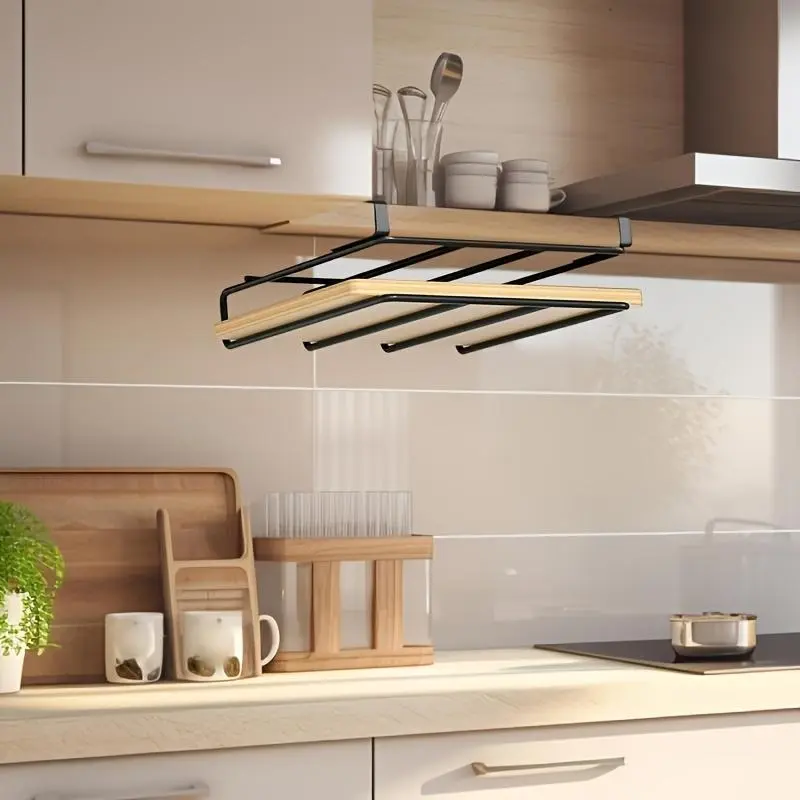 1pc Black Carbon Steel Heavy-Duty Pull-Out Kitchen Storage Shelf Basket & Under-Cabinet Hanging Cutting Board Rack - Space-Saving Organizer with Adjustable Height, No Assembly Required, Multi-Purpose for Kitchen Pantry Cabinet, Cabinets, Pantries 1pc Black Carbon Steel Heavy-Duty Pull-Out Kitchen Storage Shelf Basket & Under-Cabinet Hanging Cutting Board Rack - Space-Saving Organizer with Adjustable Height, No Assembly Required, Multi-Purpose for Kitchen Pantry Cabinet, Cabinets, Pantries